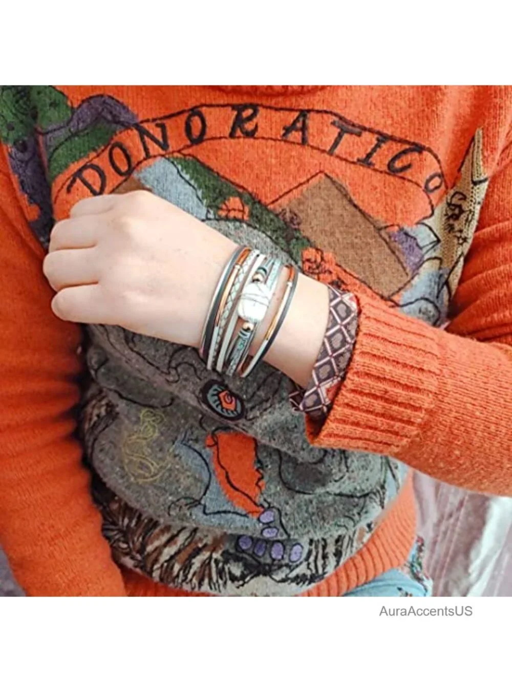 Handmade Leather Cuff Wrap Bracelet with Baroque Pearl Boho Jewelry